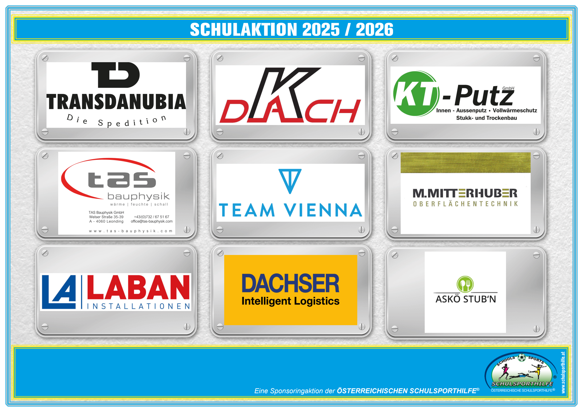 SponsorInnen der Schulaktion 2025/26, Übersicht 2